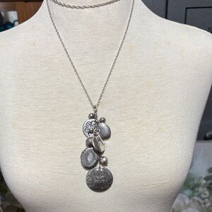 Premier Designs Retired Silver Multi-Charm Necklace